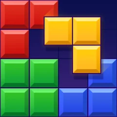 Block Blast - Логотип игры-головоломки с блоками